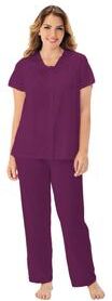 Plus Size Women's Short Sleeve Pajama by Exquisite Form in Amaranth (Size 1X)