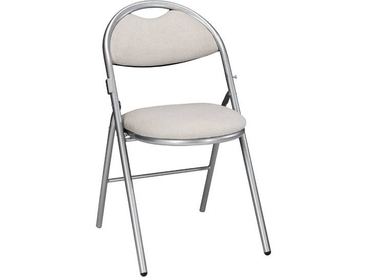 Lot de 2 - Chaises pliantes SUPER CONFORT, tissu non feu gris, piétement aluminium - Chaises pliantes - Bruneau