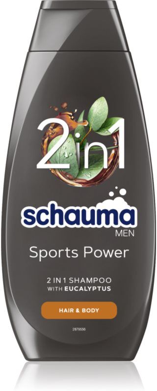 Schwarzkopf Schauma MEN gel de douche et shampoing 2 en 1 pour homme Sports Power 400 ml