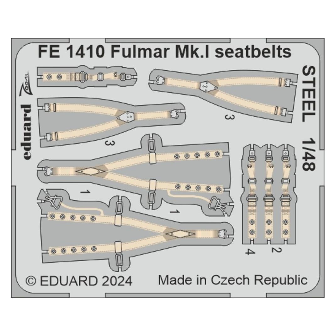 Eduard Fulmar Mk.I seatbelts STEEL 1/48 (FE1410)