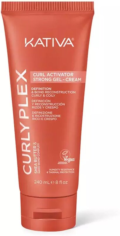 Kativa Curly Plex Curl Gel Cream Curl Activator Strong Hold 240 ml