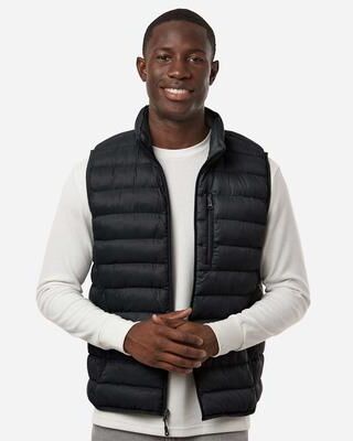 Weatherproof 26717 Men's Lightweight Poly-filled Packable Vest in Black size Medium   Nylon
