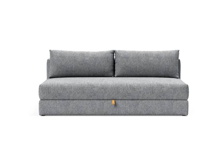 Innovation Bettsofa Avelin grau Stoff, Metallfüsse B 200 T 105 cm - Bettsofa