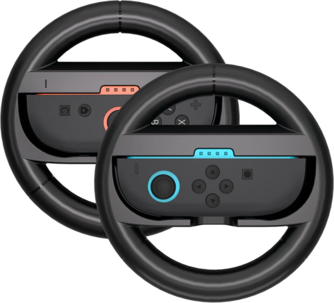 Hurtel Stuurwiel voor Nintendo Switch Joy-Con controller - 2 stuks - Zwart