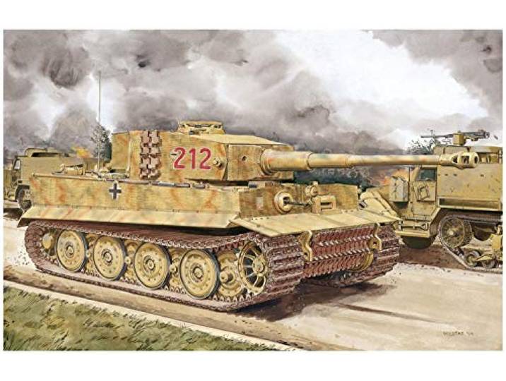 Dragon Models DR6947 Oorlogsvoertuig van kunststof voor zelfmontage, Tiger I Late Production W/Kamerit (Normandy 1944), schaal 1:35