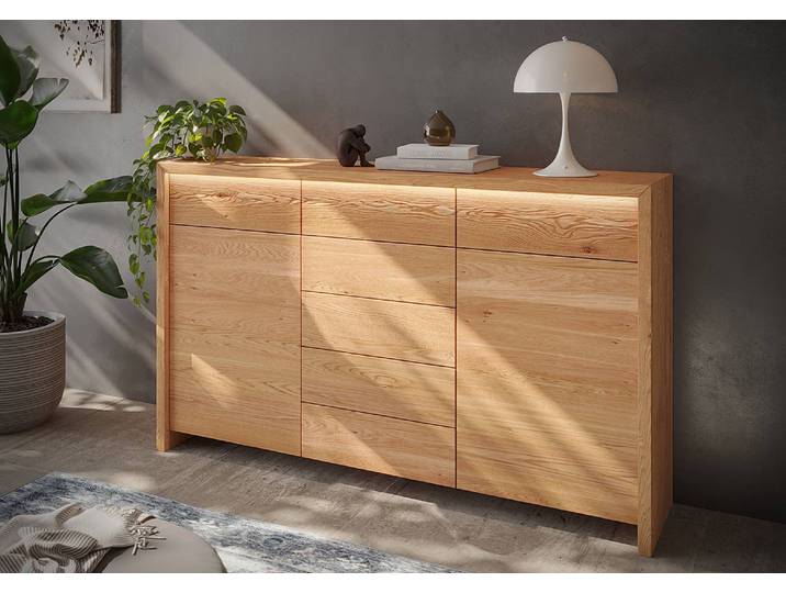 Massives Sideboard 188 x 108 x 40cm Braun
