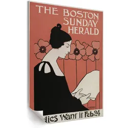 POSTER - 21x29 cm - Ethel Reed - Frau mit einer Zeitung