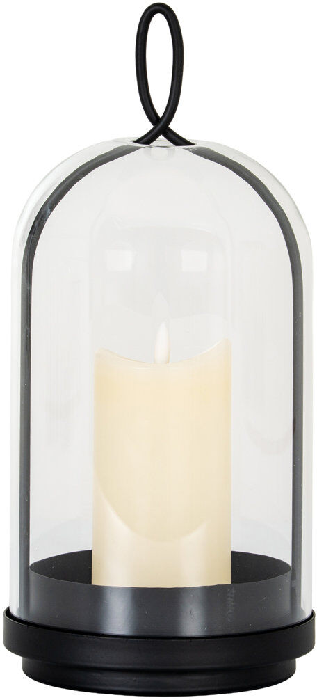 The Seasonal Aisle Andrian Glass Candle Accessories Black 35cm H x 15cm W x 15cm D