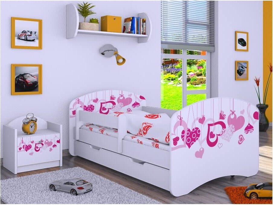 BDW Kinderbett mit Matratze und Bettkasten, 190x90