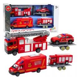 Lean Toys Lean Satz Feuerwehrfahrzeuge Autos Angetrieben Rot (66583854)