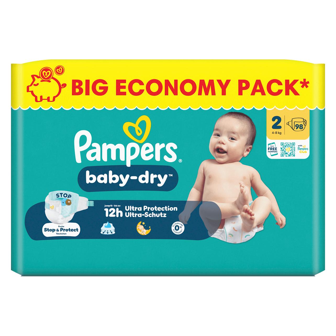 Pampers Baby Dry (Gr. 2, Monatsbox, 98 Stk.) (8006530143288)