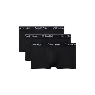 Trunk "LOW RISE TRUNK 3PK", Herren, Gr. XL (54), Jersey, schwarz, Jersey, Obermaterial: 88% Polyester, 12% Elasthan, CALVIN KLEIN UNDERWEAR, körpernah, Unterhosen, mit Logo-Elastikbund