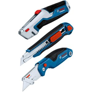 Bosch Cuttermesser 1600A027M4, 3er-Set, Proficutter,18mm Abbrechklinge & 19mm Trapezklinge