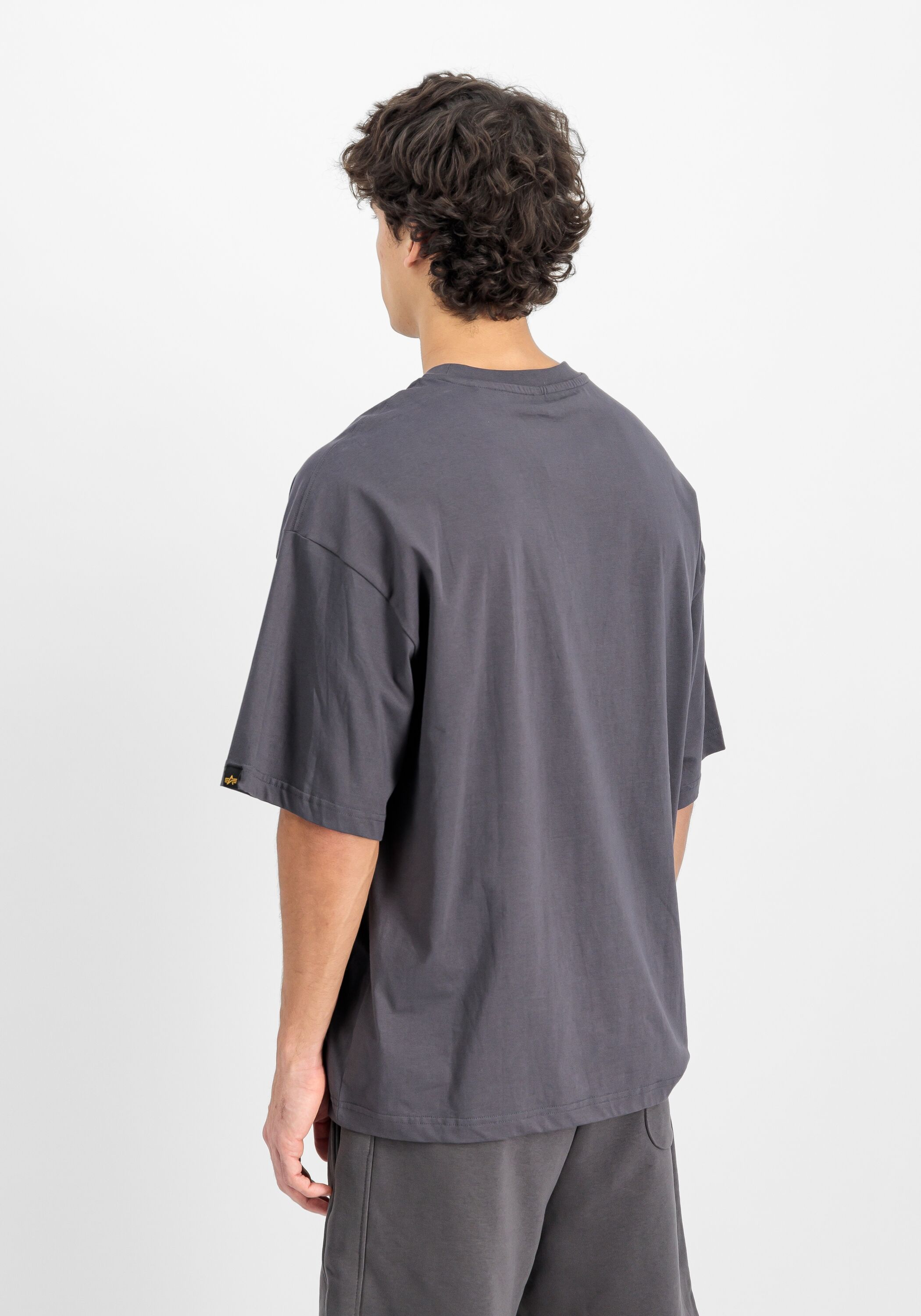 T-Shirt ALPHA INDUSTRIES "Studio Edition T-Shirt", Herren, Gr. S, grau (vintage grau), Obermaterial: 100% Baumwolle, Shirts T-Shirt vintage grau S