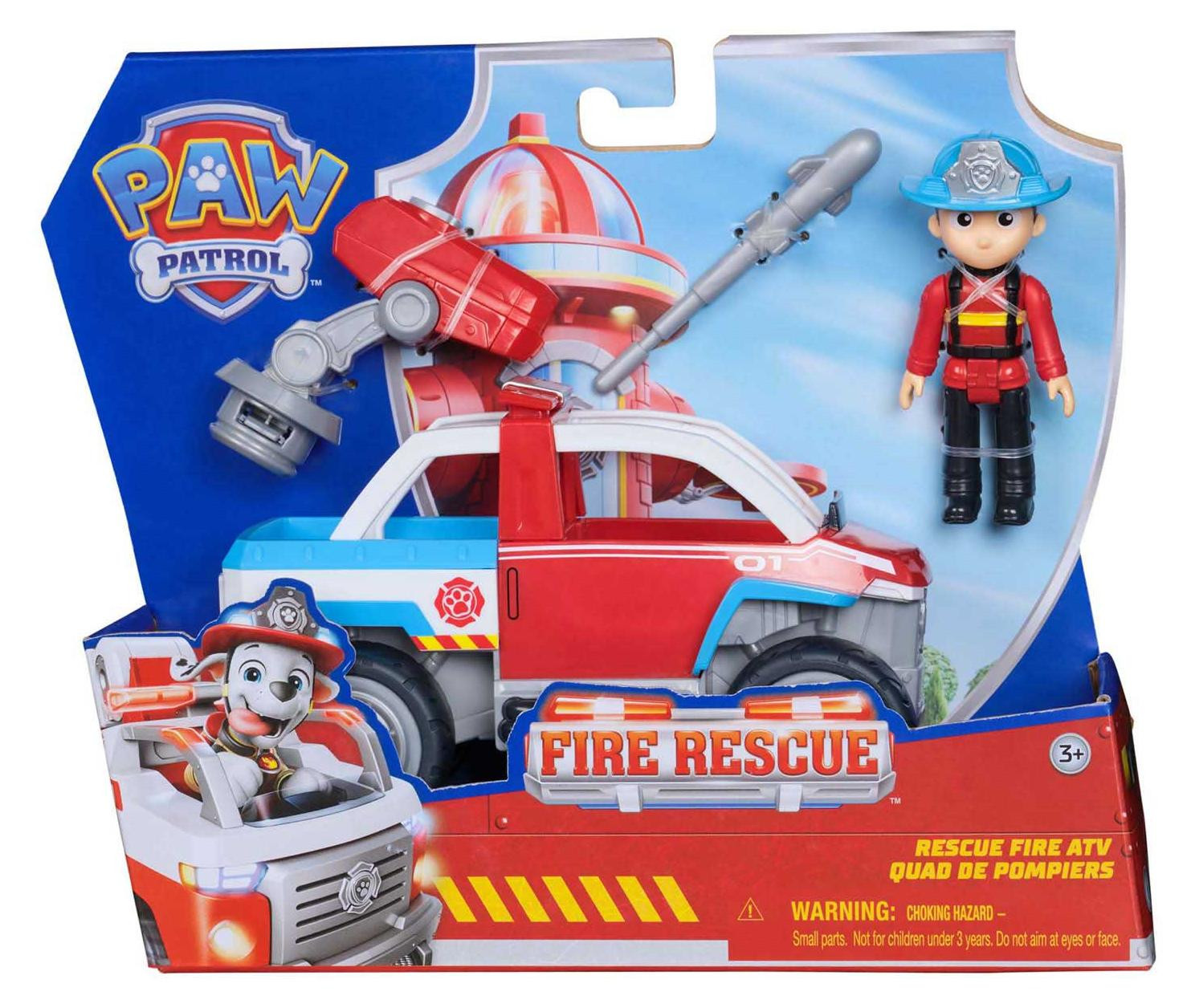 Spin Master Paw Patrol Brandweer Ryder hulpvoertuig met drone-afwerper en Ryder-figuur
