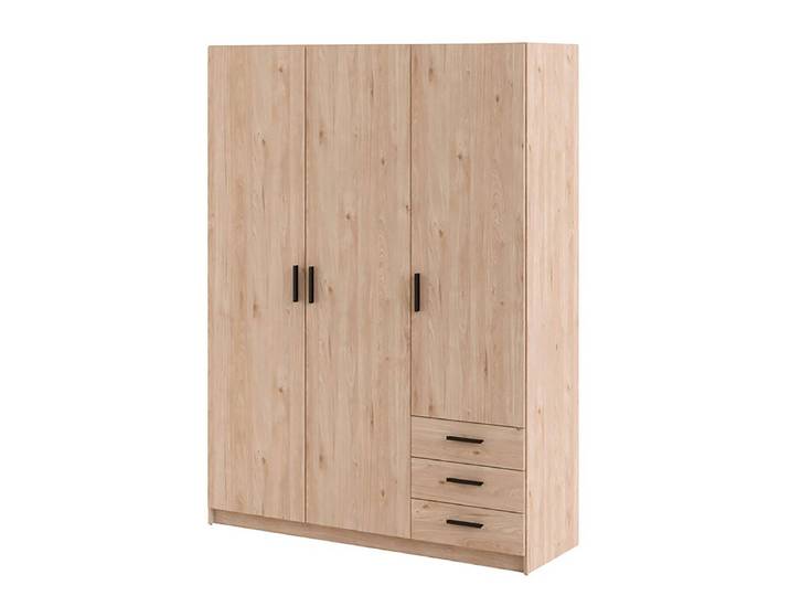 Drehtürenschrank Okacheve - 147 cm 147 x 200 x 50cm Braun/Eiche Sonoma Dekor