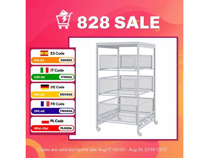 Chariot auxiliaire Homcom avec roulettes à 3 niveaux, 3 paniers, 34X29.5X57.5 cm, blanc