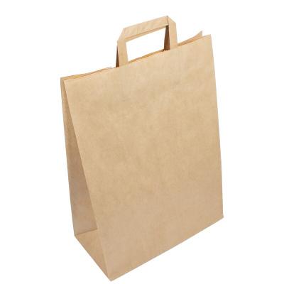 DayBays 1000 Stk. Papiertüten 32+16x44 cm Braun mit Flachhenkel