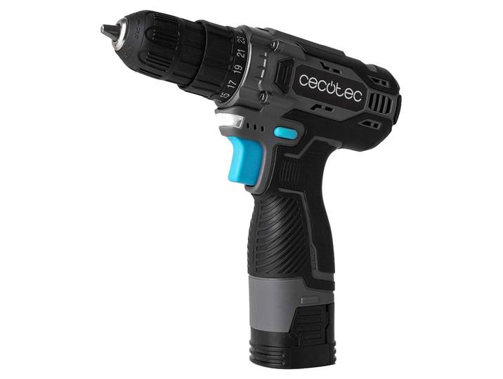Perceuse-visseuse Cecotec PowerForce 1620 Easy Hand\, livrée avec 2 batteries de 16V et 2000mAh. 2 niveaux de vitesse\, jusqu'à 1500 tr/min