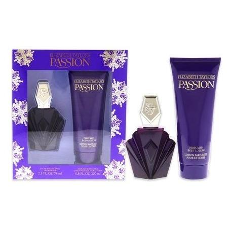 Elizabeth Taylor PASSION(W)(W/B)(LI FREE)2PC SET(2.5oz edt sp,6.8oz perfumed body lotion) (Parfum Set) (66498095)