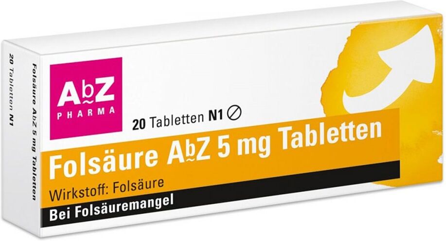 Folsäure AbZ 5 mg Tabletten