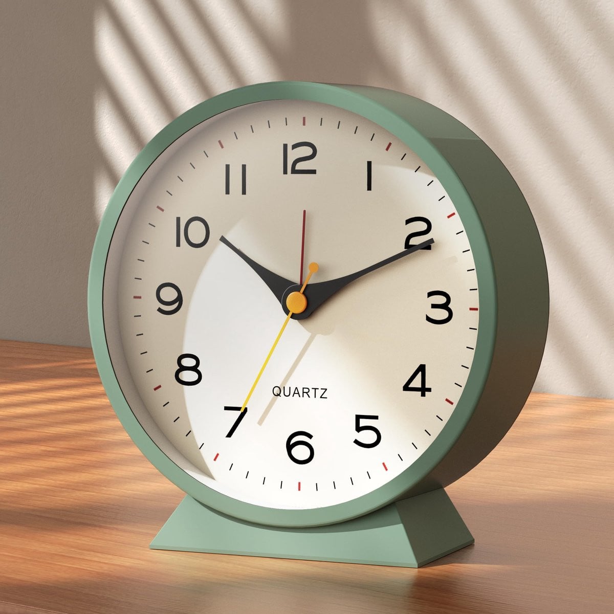Omgoods Retro Analoge Wecker met Nachtlampje, 11.5 cm