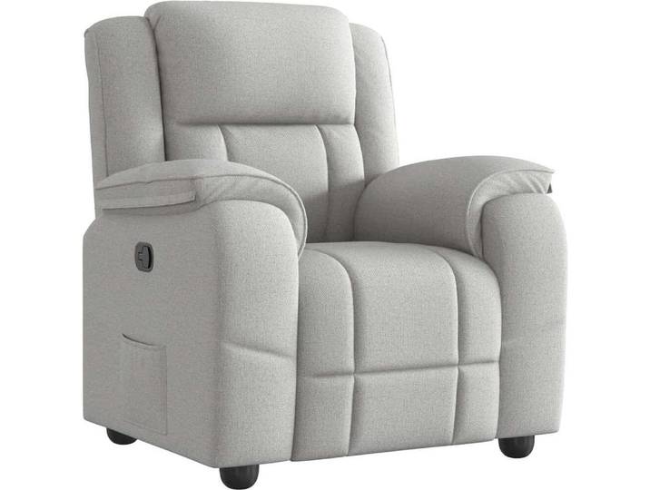 vidaXL Fauteuil relax gris nuageux Tissu