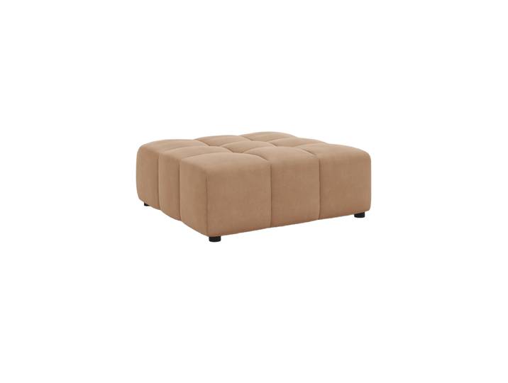 Design Sitzpouf „Luc“ Samt Beige dunkel CXL by Christian Lacroix