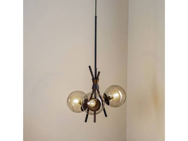 Design hanglamp Sotiana, dimbaar, zwart, Woon-/ Eetkamer, metaal, Design, hanglamp