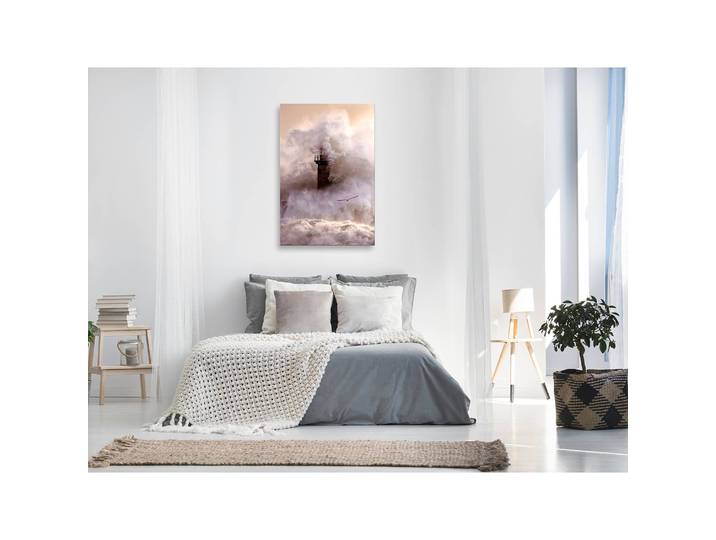 Tableau déco Storm Lin Gris 40 x 60cm