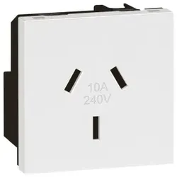 Legrand 572114 Mosaic Steckdose australischer Standard SK 10A 2-modulig 10 A Farbe: Ultraweiß  - 10 Stück