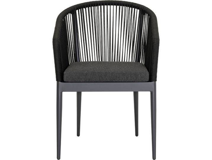 Gartenstuhl Samoa schwarz Aluminium/Kunststoff Wasserabweisend