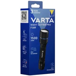 Varta Night Cutter Pro F30R Schwarz Taschenlampe LED