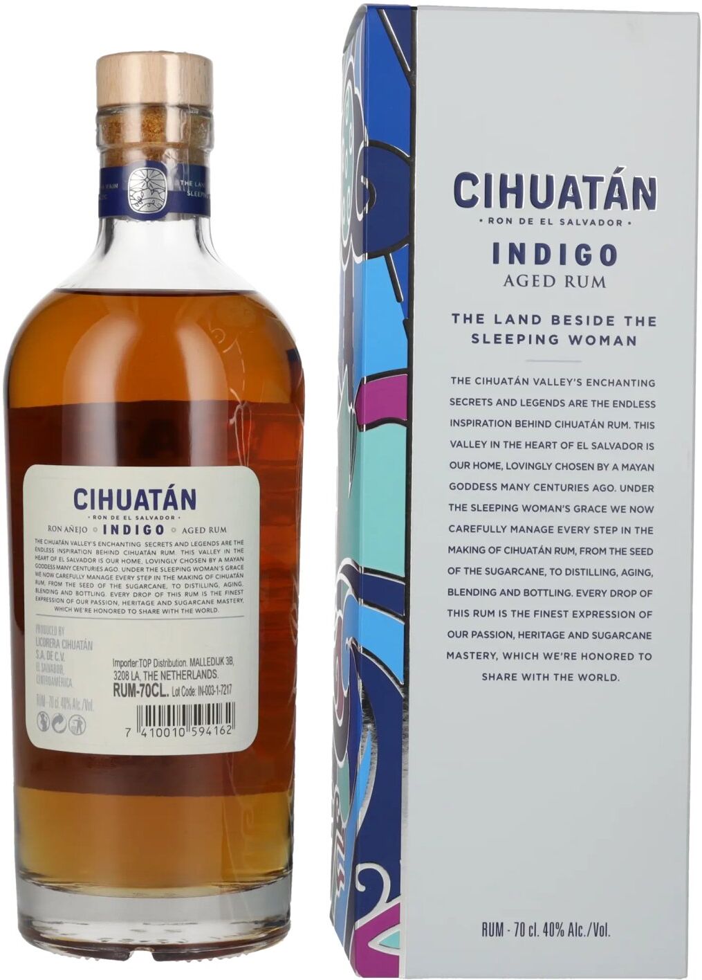 Cihuatán Rum Cihuatán 8 Years INDIGO Rum El Salvador 40% Vol. 0,7l in Geschenkbox