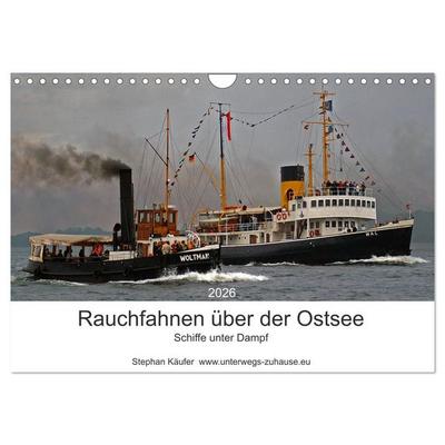 Rauchfahnen über der Ostsee - Schiffe unter Dampf (Wandkalender 2026 DIN A4 quer), CALVENDO Monatskalender