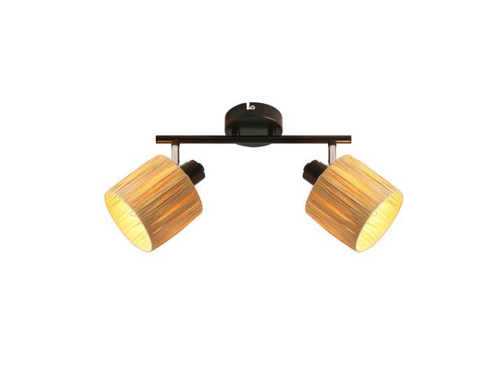Nettlife Deckenstrahler Magnano 2-flammig 34.5/17.5/16.5cm, Schwarz, Metall, E14, 17.5x16.5x34.5 cm, Lampen & Leuchten, Innenbeleuchtung, Spots & Strahler, Deckenspots