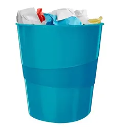 LEITZ Papierkorb WOW Duo Colour 15,0 l blau
