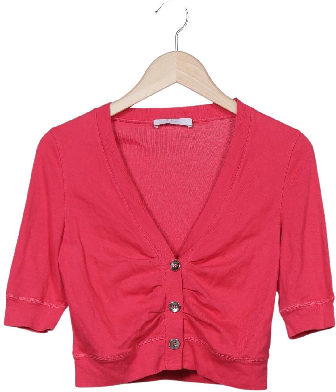 Nice Connection Damen Strickjacke, Rot, Gr. EU 42, Baumwolle - Second Hand