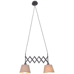 Näve Scherenpendelleuchte "Adrienne" max. b: 35-57cm natur