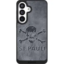 Nivocase Handyhülle für Samsung Galaxy S26+ Hülle NIVOpure Case Schwarz Beton FC St. Pauli Logo (Samsung Galaxy S26+), Smartphone Hülle, Schwarz