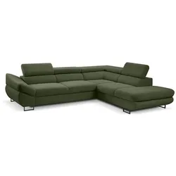 Ecksofa Fabio Stoff Grün