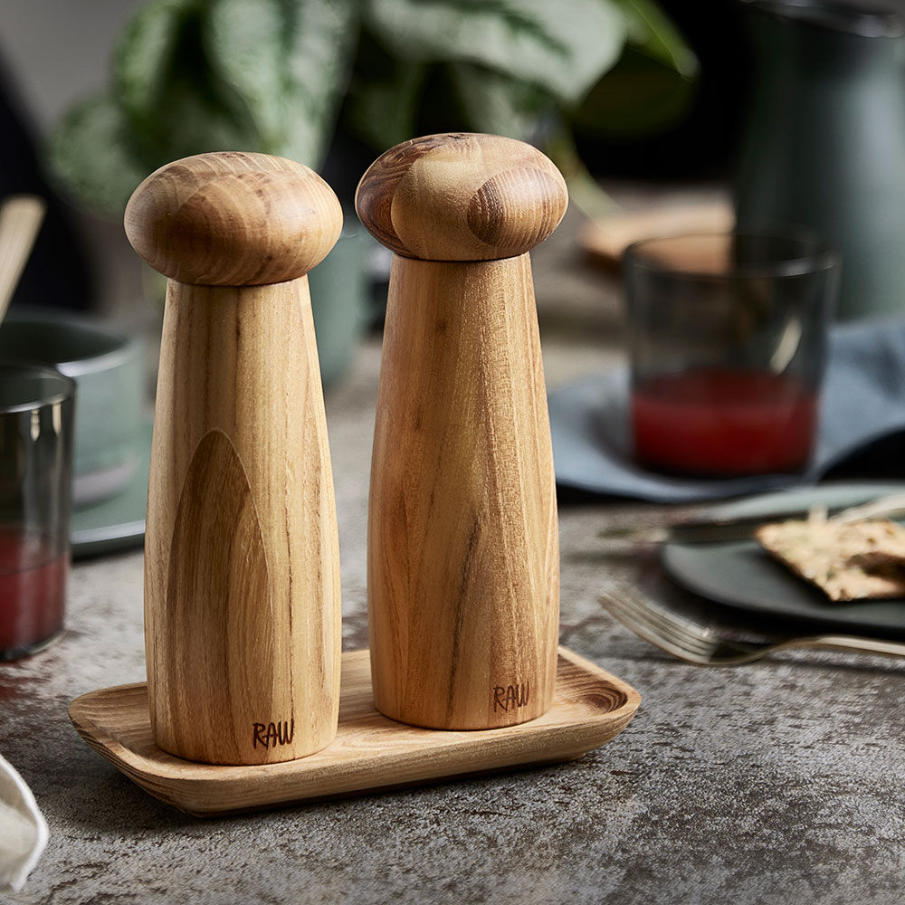 Aida Raw Teak Keramisk Saltkværn 18 Cm