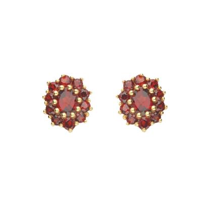 Paar Ohrhänger ADELIA´S "Damen 333 Gold Ohrringe Ohrstecker mit Granat", rot, Ohrringe, Damen, Damen, Gold, mit Granat für Damen