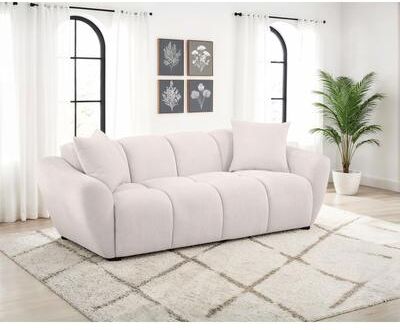 Coaster Destino Chenille Upholstered Splayed Arm Sofa Greige