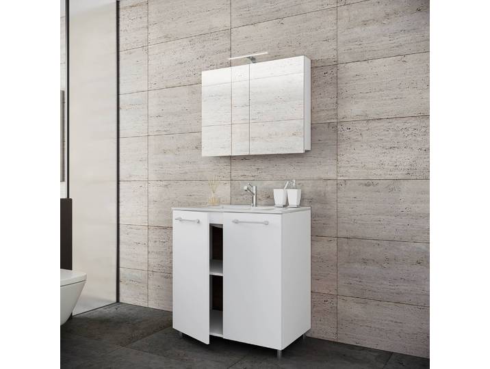 Stand-Waschtisch Melville II 80cm Weiß/Weiß