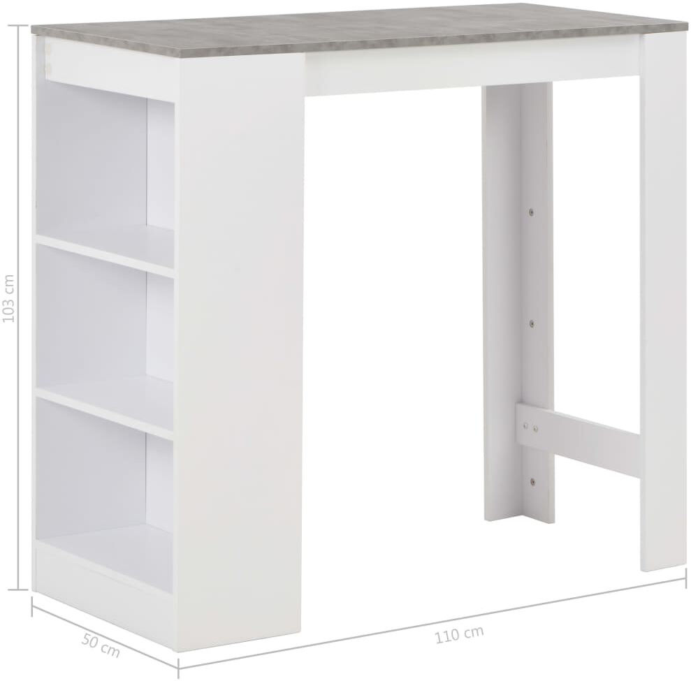 Zipcode Design Atalanta Rectangular Dining Table White/Concrete