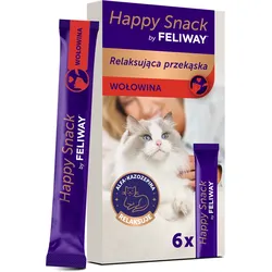 CEVA FELIWAY Happy Snack 6x15g Rindfleisch-Cremesnack für Katzen