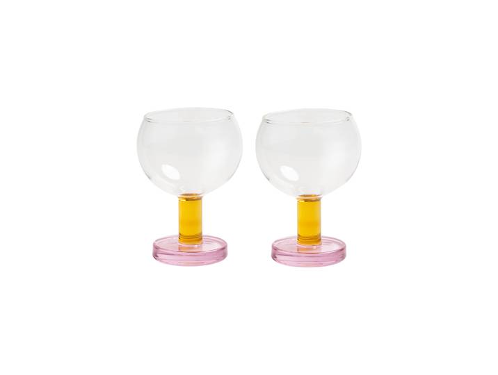 & klevering - Verre à pied Cantine - Rose - Verre borosilicaté