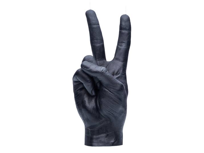 Kerze Peace Schwarz