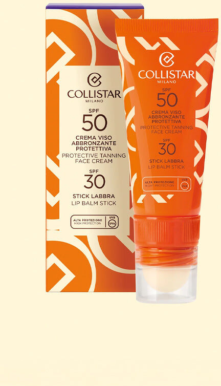 Collistar Crema Viso Abbronzante Protettiva SPF50 + Stick Labbra SPF30